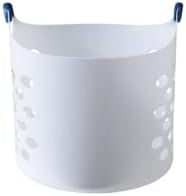 Rubbermaid 1.5 Bushel Capacity Durable Versatile Flex N Carry Portable Flexible Laundry Basket With Convenient Carrying Handles, White, Organization and Storage for Laundry/Garage/Home