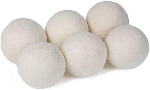 Premium Wool Dryer Balls – 6-Pack 100% Organic New Zealand Wool – Natural Fabric Softener, Hand-Felted, Reusable – Reduces Drying Time, Static & Wrinkles – Eco-Friendly Laundry Solution