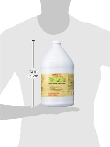 Earthworm Commercial Drain Line and Grease Trap Cleaner Treatment - Clog Remover - Drain Opener/Deodorizer - Natural Enzymes, Environmentally Responsible - 1 Gallon