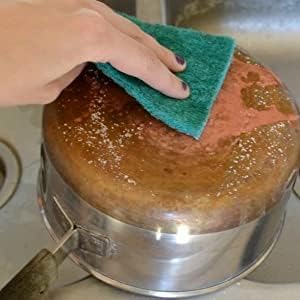 Superio Heavy Duty scouring Pads Non-Scratching Scrubber, Non-Scratch Cleaning Scrub Pads, Eco-Friendly Reusable Kitchen Scrubbing Pad, Great for Non-Stick Cookware