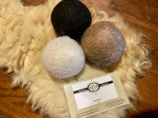 Set of 6-All Natural Alpaca Wool Dryer Balls-Hypoallergenic-Organic-Handmade-Fabric Softener, Dryer Sheet Replacement