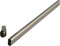 Oval Closet Rod with End Supports (Satin Nickel, Custom 12-30 Inches)