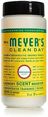 Mrs. Meyer's Laundry Booster, Pair with Liquid Laundry Detergent, Honeysuckle, 18 Ounce (Pack of 6)
