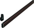 Oval Closet Rod with End Supports that have Dual Rear Facing 5mm Pins (Oil Rubbed Bronze, Custom 31-47 Inches)