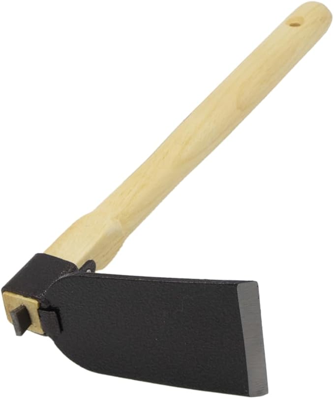 Zenport J6-03 Steel Hoe, 15-Inch Handle, 5 Inch Carbon Steel Blades, Beige - 3 Pack