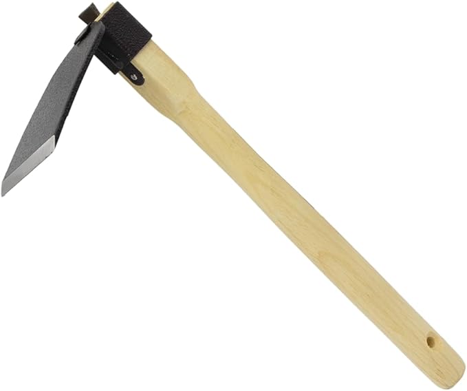 Zenport J6-03 Steel Hoe, 15-Inch Handle, 5 Inch Carbon Steel Blades, Beige - 3 Pack