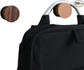 2 PCS Retro Magnetic Hooks, Wrought Iron Wooden Ball Hooks, Creative Punch-Free Storage for Refrigerators, Metal Doors, and Lockers (Beech+Walnut Wood,L)
