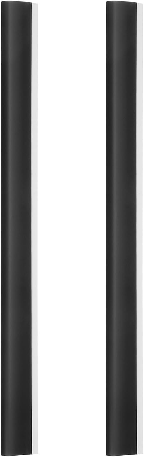 2pcs Plastic Strip Replacement for Dustpan Edge Bar Dust Pan Inlet Soft Pressing Strips Protector Garbage Shovel Closing Edges Straps Dustpan Repair Accessories Black