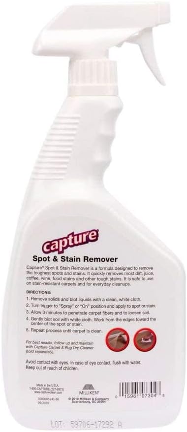 Capture Carpet & Rug Dry Cleaner (8 lb) Spot and Stain Remover (32 oz), Couch, Sofa Cleaner and Stain Remover - Bundle