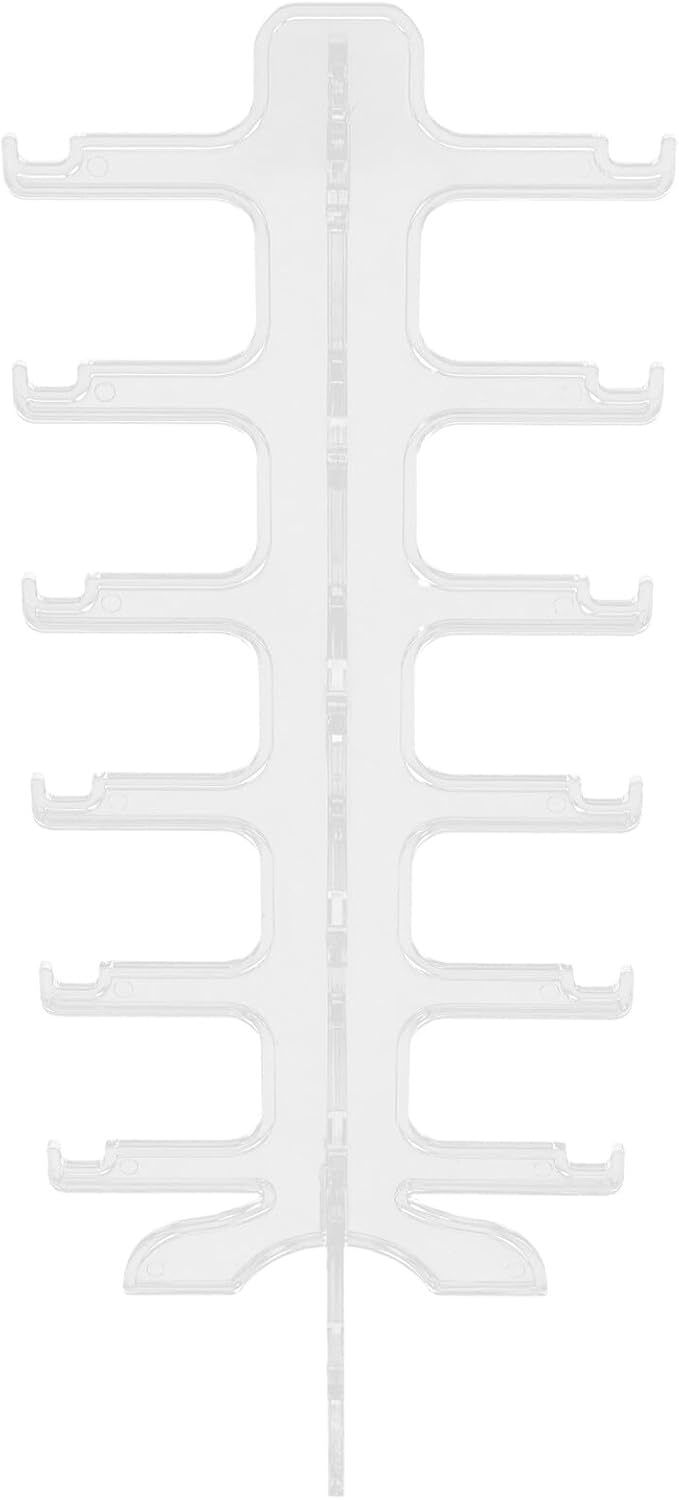 Healeved 6-Tier Plastic Sunglasses Display Rack Eyewear Stand Glasses Storage Organizer for Desktop and Countertop Use
