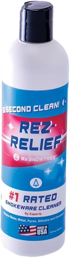 SNOWTREE - BoroBuddy Pro Magnetic Glass Cleaner + Rez Relief Liquid Cleaning Solution Bundle | Green BoroBuddy with 12 oz Rez Relief 420 Liquid Cleaner for Glass, Metal, Ceramic & Silicone