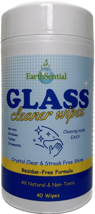 Glass Cleaner Wipes All Natural 40ct