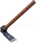 Garden Hoe Tool Small Action Hoe, Loosening Soil and Weeding,Knockable and Removable Nails,Hand Long Handle Weed Garden Tool,Digging and Rooting (5.90in×2.55in,1.47lb)