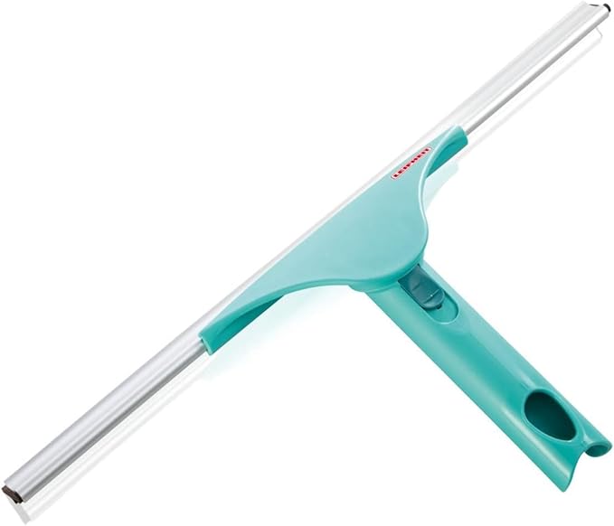 Leifheit Window Squeegee XL and Telescope Handle 200 cm, Window Wiping Set, Window Squeegee and Long Handle, Easy Window Cleaning Click System Handle