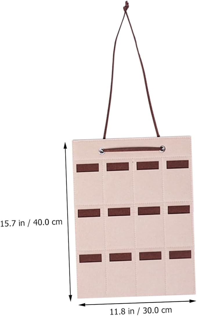 VALICLUD Felt Sunglasses Organizer Hanging Bag 30x40cm Small Storage Pouch Wall-Mounted Glasses Holder for Eyewear and Jewelry Storage