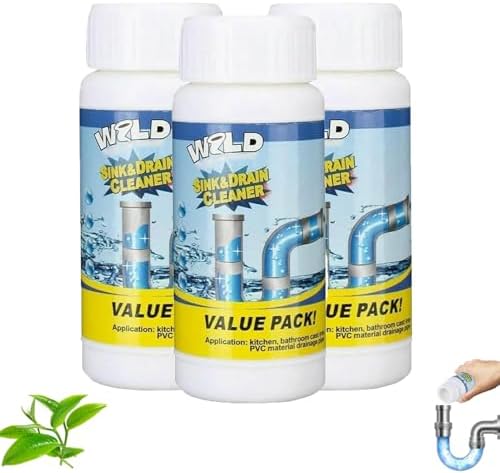 Sink and Drain Cleaner, Powerful Sink & Drain Cleaner, Foaming Clog Remover Quick Cleaning Tool for Kitchen & Bathroom (3Pcs)