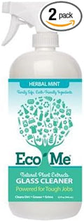 Eco-Me Household Cleaners Glass & Window Cleaner, Herbal Mint 32 fl. oz. (a) - 2pc