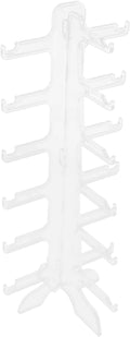 KICHOUSE 6-Tier Plastic Sunglasses Organizer Eyewear Stand Display Rack with Base for Desktop Countertop Storage and Multi-Layer Glasses Display Holder
