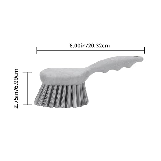SPARTA 40541EC25 Plastic Scrub Brush, Utility Brush, Kitchen Brush With Hanging Hole For Cleaning, 8 Inches, Tan