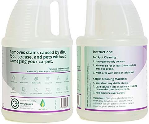Naturama, All Natural Carpet Cleaner, Eco-Friendly EPA Registered. Made in the U.S. - Carpet Shampoo - Stain Remover - Cleaning Solution (1gal 4 Pack)
