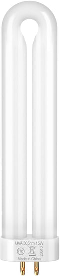 GOOTOP Replacement Bulb for Zap T6 Pro, K15, T9,X3 Bug Zapper, 15W, 4-Pin Base, U-Tube Bulb Twin Tube Bulb