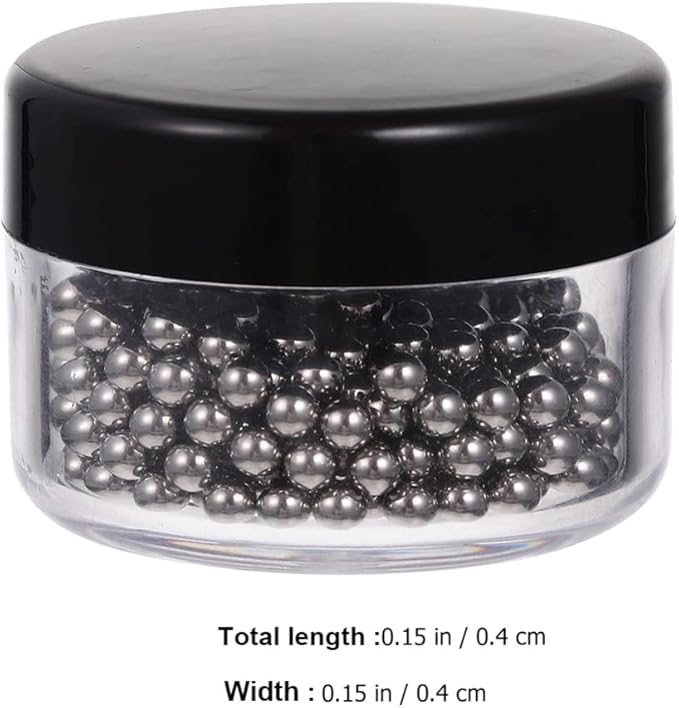 Hemoton 300 Pcs Stainless Steel Cleaning Beads 0.15 Inch for Wine Decanter Carafe Vase Bottle Glass Cleaner Steel Balls for Kitchen Household Use