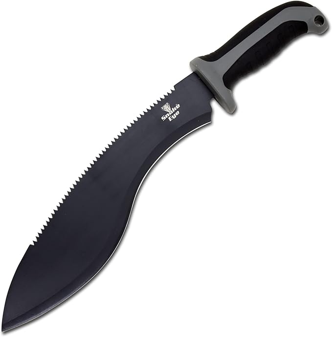 Snake Eye Machete with Heavy Duty Construction-Ergonomic Non-Slip Handle and Belt Sheath for Gardening, Land-Management, Bushcraft, Hunting and Outdoor
