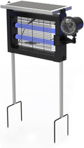2 in 1 Solar Bug Zapper Outdoor, Outdoor Projector Light Waterproof with 14 Different Lights, 4500V Rechargeable Mosquito Killer with Solar Panel Sensor, Electric Fly Trap for Patio Yard