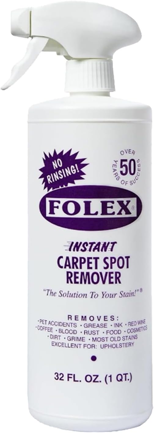 FOLEX Instant Carpet Spot Remover and Hardwood, Laminate, Tile & Floor Cleaner Bundle – Powerful Stain Remover for Carpet, Rugs, Upholstery, and Multi-Surface Floor Cleaning, 32 oz Each