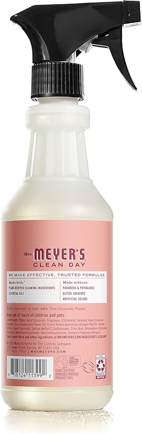 Mrs. MEYER'S CLEAN DAY All-Purpose Cleaner Spray, Limited Edition Rose, 16 fl. oz - Pack of 6