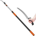 26FT Pole Saw, Telescoping Tree Trimmer with 5-20FT Extension Pole, Manual Branches Pruner for Backyard, Orange