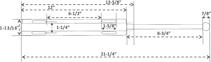 12" Valet Rod Standard for Closet Polished Chrome PC Metal