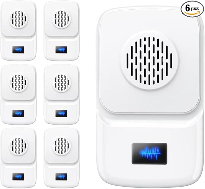 Upgraded Ultrasonic Pest Repellen (6 Packs), Indoor Insect Repeller, Pest Control, Repellent Roach, Mouse, Bugs, Mosquito, Mice, Spider, Ant, Rodent Repellent Ultrasonic Plug in
