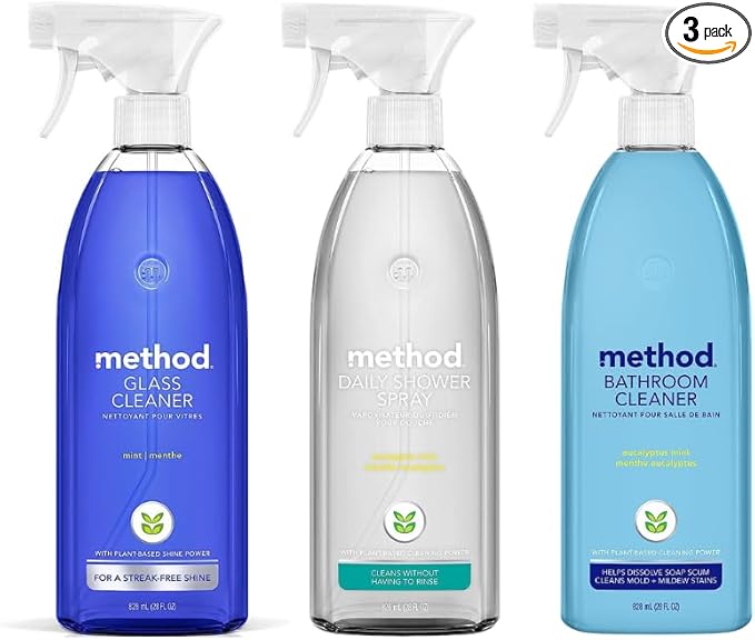 Method All Natural Surface Cleaning Spray - 28oz Variety Pack - (Shower, Bathroom and Glass)