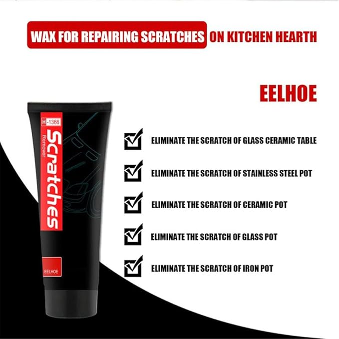 RJDJ Scratch Free Stove Top Scratch Remover, Cooktop Heavy Duty Cleaner And Polish, Glass Ceramic Stove Top Cleaner, Multipurpose Cooktop Cleaner for Household (3PC)