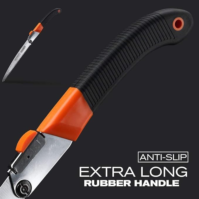 REXBETI Folding Saw - 8 Inch Blade for Wood & Dry Wood Pruning, Compact Design, SK-5 Steel