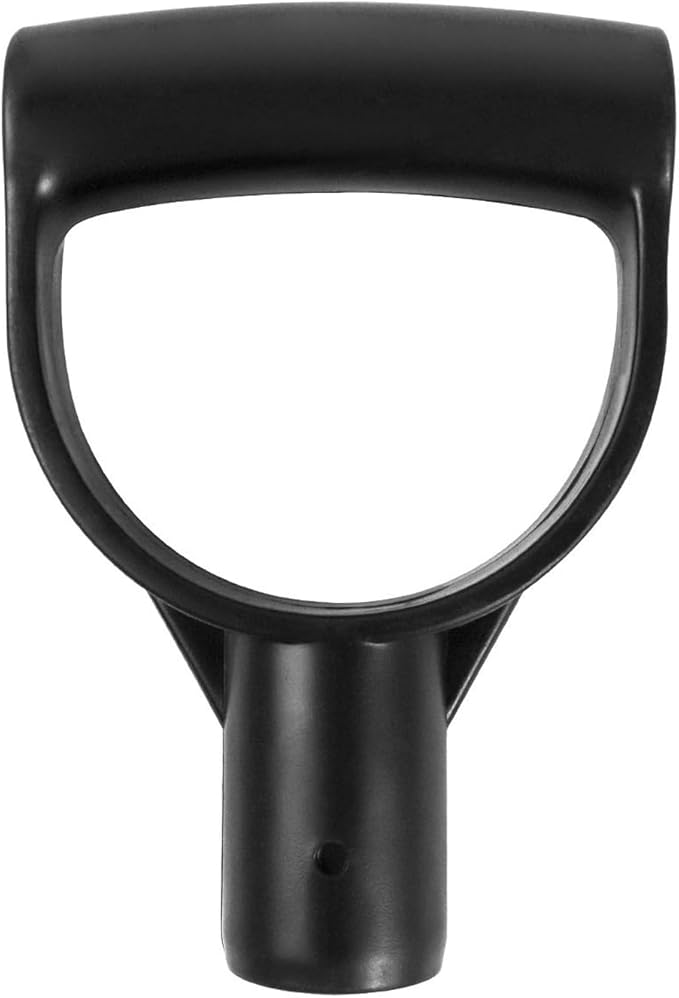 QWORK Shovel D Grip Handle, 4 Pack 1-1/8" Inside Diameter PVC D Shaped Grip Shovel Handle Replacement for Digging Raking Tools