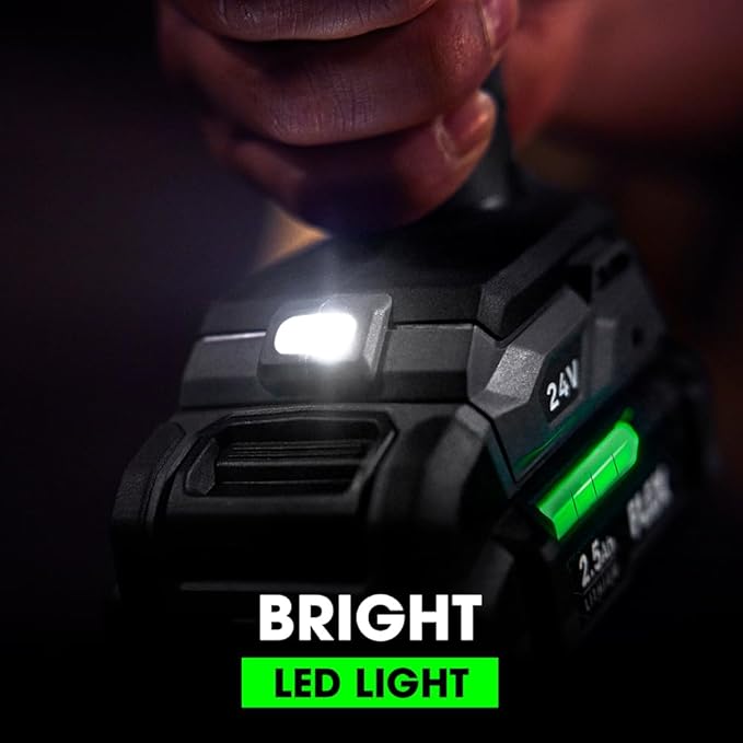 FLEX 24V Brushless Cordless 4-Tool Combo Kit: Drill Driver, Impact Driver, Reciprocating Saw, Work Light with (2) 2.5 Ah Lithium Batteries and 160W Fast Charger - FXM401-2A