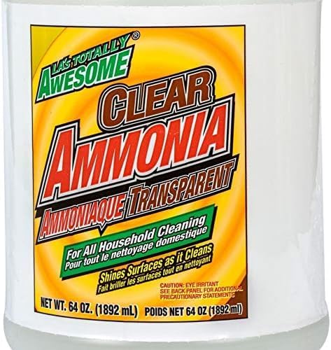 La's Totally Awesome Clear Ammonia, 64 oz, Multipurpose, Multi-Surface Cleaning Solution