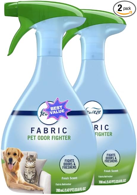 Feb+reze Fabric Spray Air Freshener, Odor-Fighting Fabric Refresher, Pet Odor Fighter, 23.6 fl oz (Pack of 2)