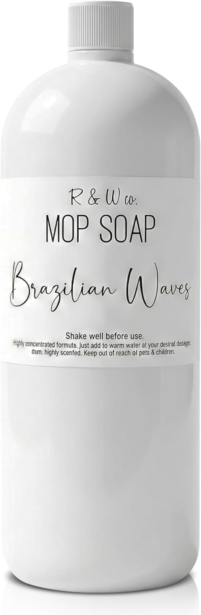 R&W Co. Original Mop Soap – 32 oz Premium Multi-Surface Floor Cleaner, Streak-Free Shine for Tile, Hardwood & Laminate Floors, Non-Toxic, Pet & Skin Safe Gentle Cleaning Formula (Brazilian Waves)