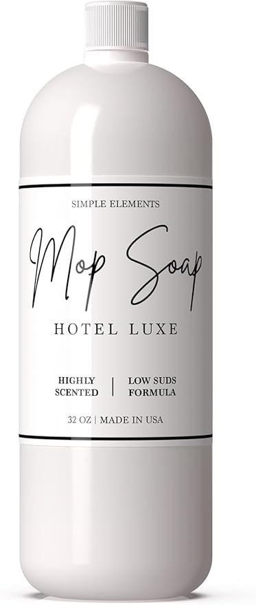 Mop Soap Highly Scented Fragrance, Long Lasting Luxury Floor Cleaner for Hardwood, Tile, Laminate & Stone, Low Suds No Residue Formula, All Mop Types, Made in USA, 32oz Hotel Luxe Fragrance