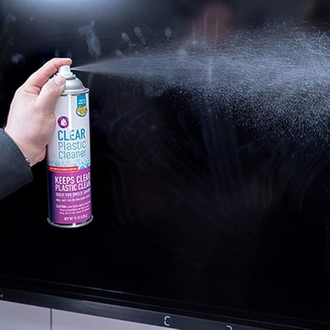 Invisible Glass 91014-4PK Clear Plastic Cleaner – Cleans and Protects Plastic on Electronics, Appliances, Eyewear, Cars, Trucks, RVs, Boats & More, Helps Prevent Fog and Static – 19 oz (Pack of 4)