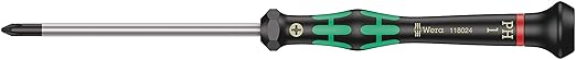 Wera 2035/6 Kraftform MicroSlotted/Phillips Electronics Screwdriver Set and Rack, 6-Piece