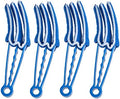 Blind Cleaner Duster Tool, Fan Blade Cleaner, Air Duct Cleaning Tools, Blue Window Blinds Cleaner with Microfiber Sleeve for Fans, Window Blinds, Vents, Shutters…(4 Pack -Superio)