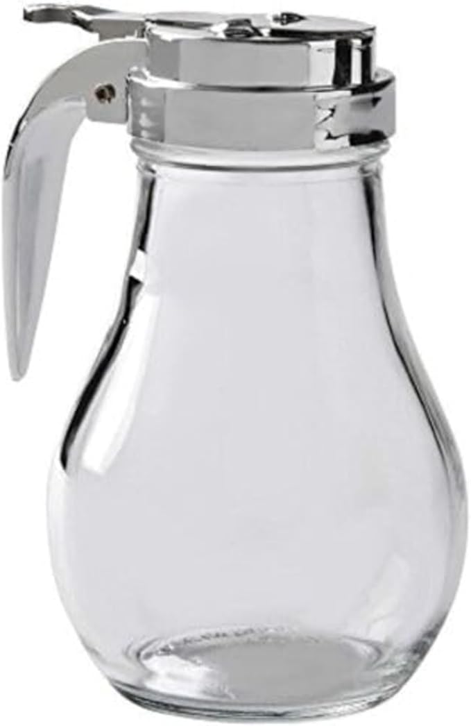 Great Credentials© Syrup Dispenser with Cast Zinc Top, 14-Ounce (1, 14 OZ)
