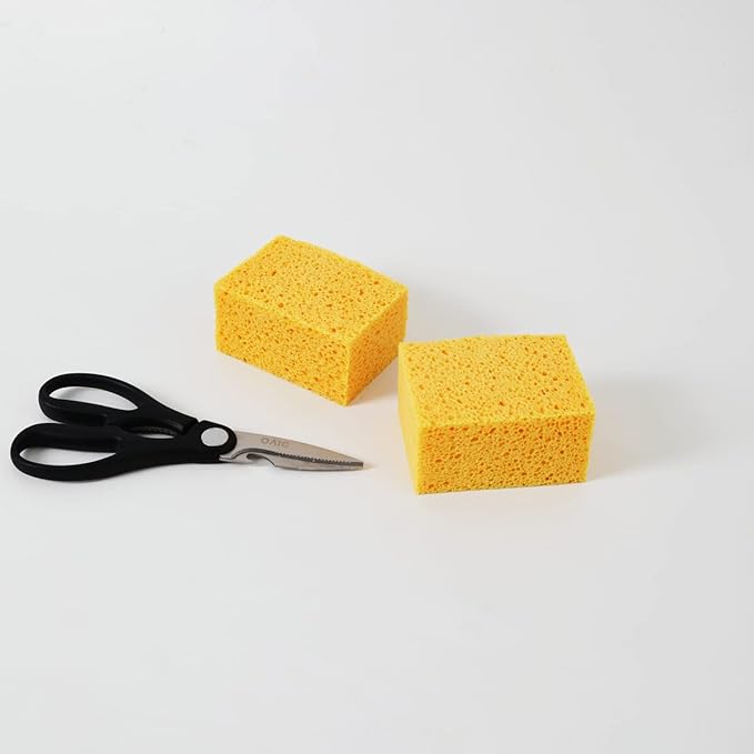 Natural Sponges Kitchen,2" Thick Extra Large Heavy Duty Scrub Sponges,Household Cleaning Sponge for Dishes,Cookware (15x10x5cm,2 Pcs)