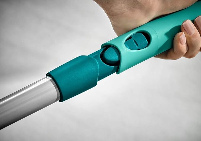 Leifheit Window Squeegee XL and Telescope Handle 200 cm, Window Wiping Set, Window Squeegee and Long Handle, Easy Window Cleaning Click System Handle