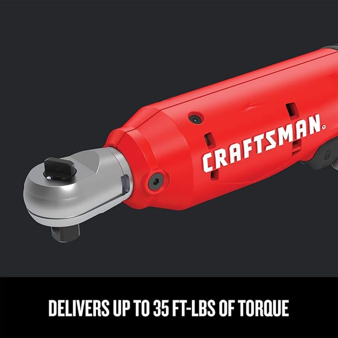 CRAFTSMAN V20 Cordless Ratchet Wrench, 3/8 inch Drive, 300 RPM, up to 35 ft-lbs of Torque, Bare Tool Only (CMCF930B)