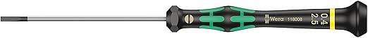 Wera 2035/6 Kraftform MicroSlotted/Phillips Electronics Screwdriver Set and Rack, 6-Piece